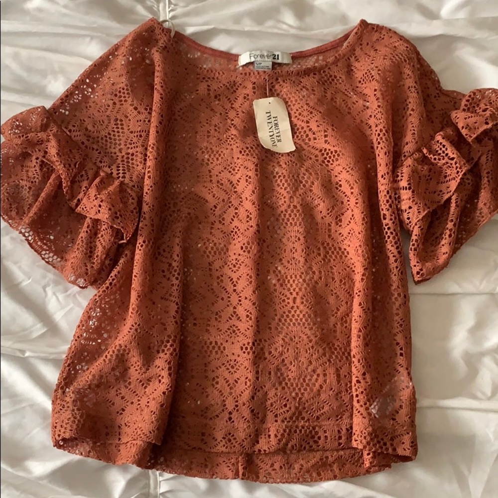 Rust Knit Top - Picture 1 of 4